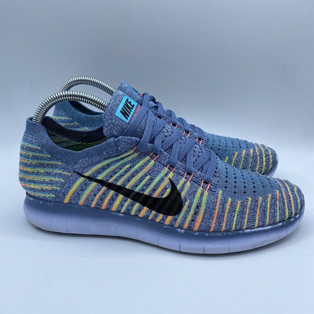 Nike Shoes Womens 8.5 Free RN Flyknit Ocean Fog Running Sneakers 831070-405